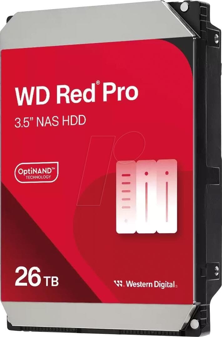 Western Digital Disco Duro Interno NAS WD Red Pro 26TB - 7200 RPM, SATA 6 Gb/s, CMR, 512 MB Cache, 3.5" - WD260KFGX WD260KFGX-SPCNGN0