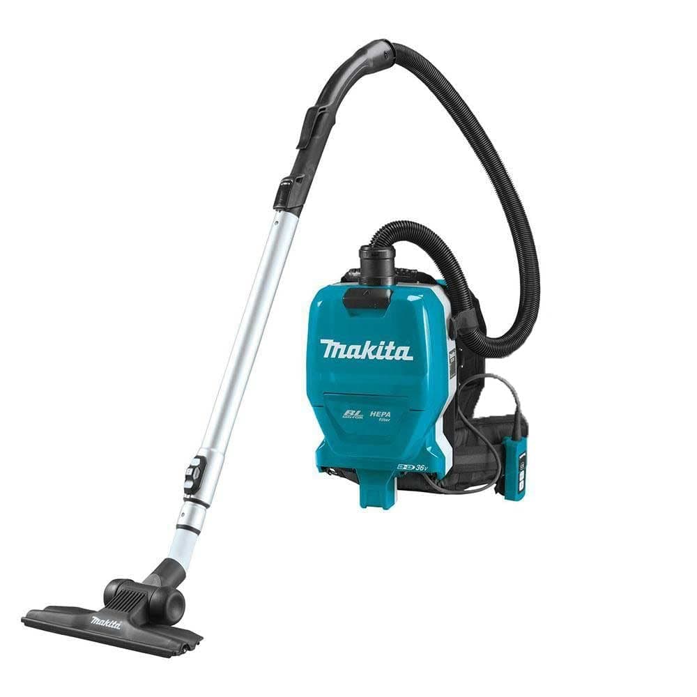 Makita XCV09Z aspiradora de mochila inalámbrica 18V X2 (36V) con filtro HEPA, herramienta solo