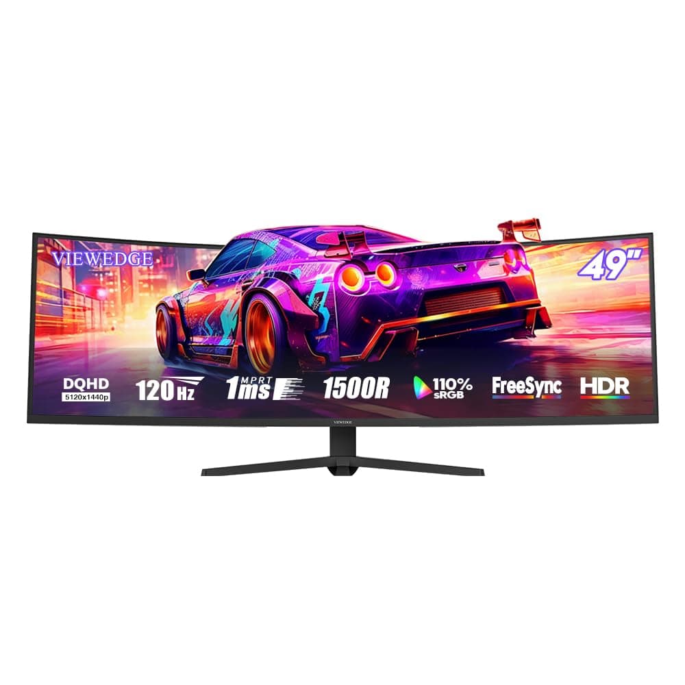 Viewedge Monitor Curvo Ultrawide 49" 5120×1440 120Hz 1ms 32:9 VA, DisplayPort y HDMI G49125KYS-P