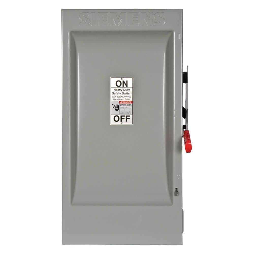 Siemens HF364 Interruptor de seguridad fusible 3P 200A 600V