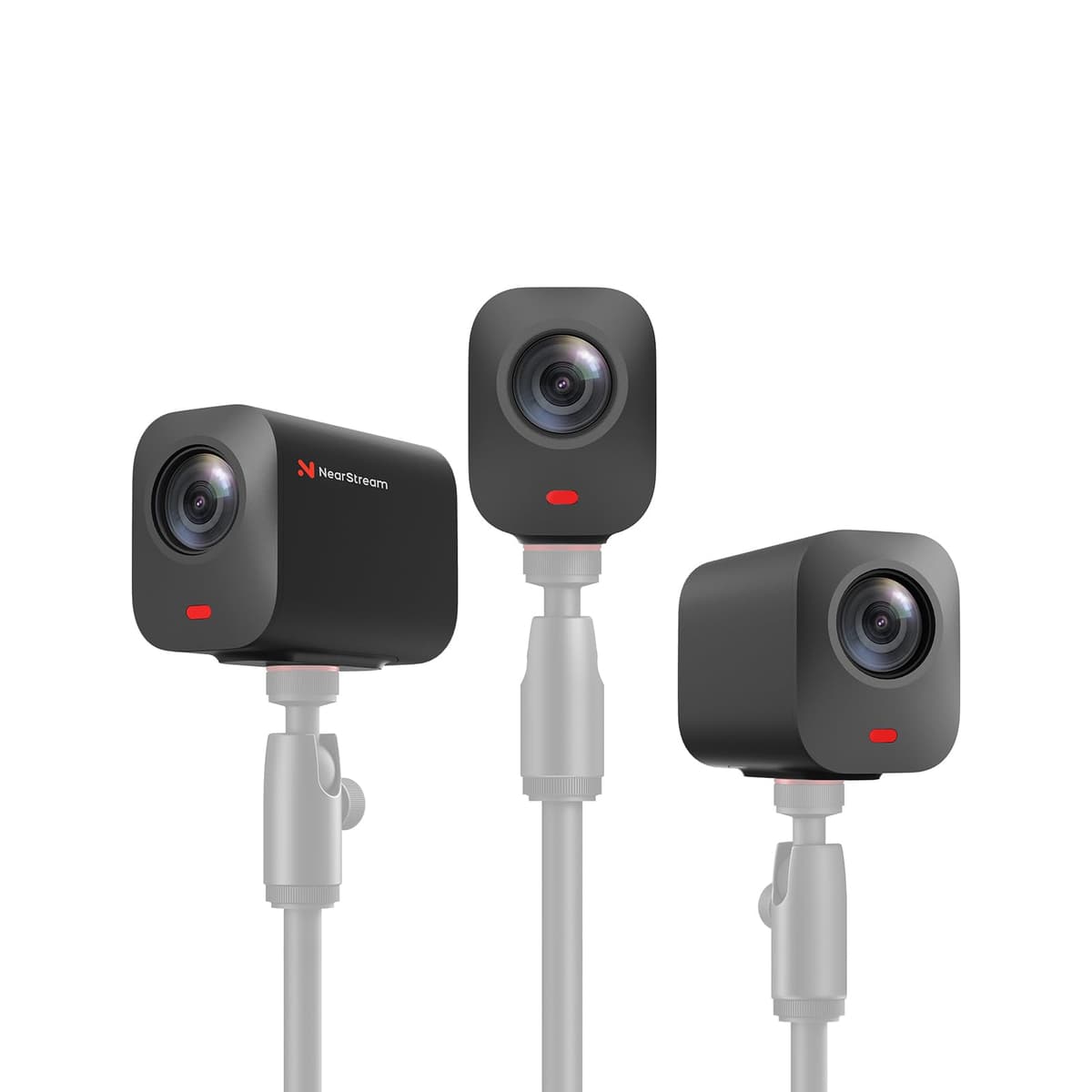 NearStream VM33 3PACK Cámara de Streaming 2K, 40X Zoom Híbrido, 8-MEMS Micrófonos, Batería 6H, Control por App