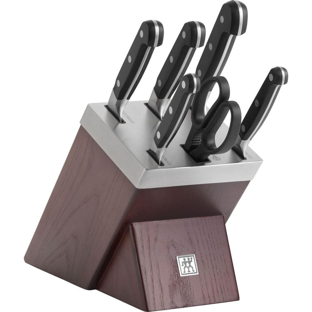 ZWILLING Juego de Bloques de 7 Piezas Autofiltrante, Madera Natural y Plateado 384480070