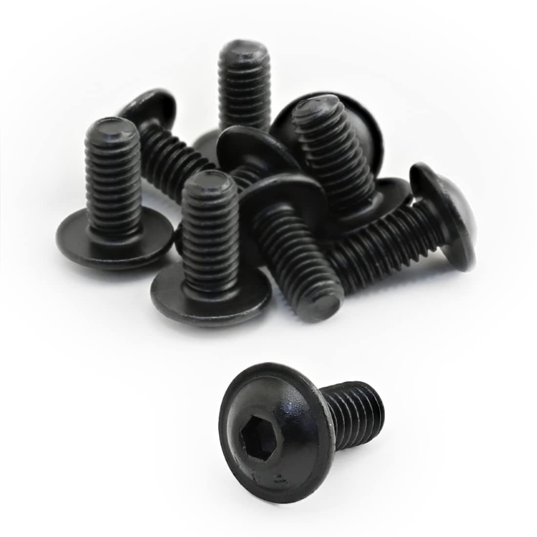 80/20 Tornillo de cabeza botón con brida 5/16-18 x 0.687" (FBHSCS) Negro, pack 1000 3330-1000