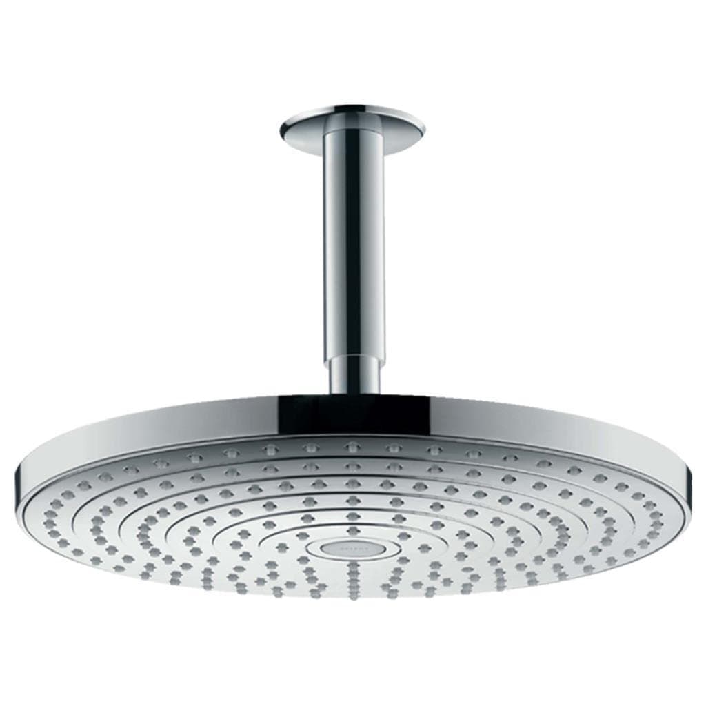 hansgrohe Raindance Select S 300 overhead shower con conector de techo, 2 modos de chorro, cromo 27337000