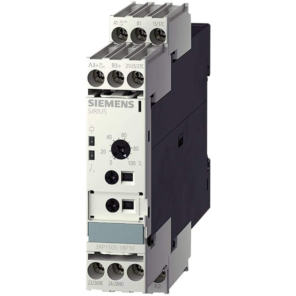 Siemens Relé temporizador sólido 8 funciones 22.5mm 24-240VAC/DC 0.05s-100h 1 contacto CO 3RP1505-1AW30