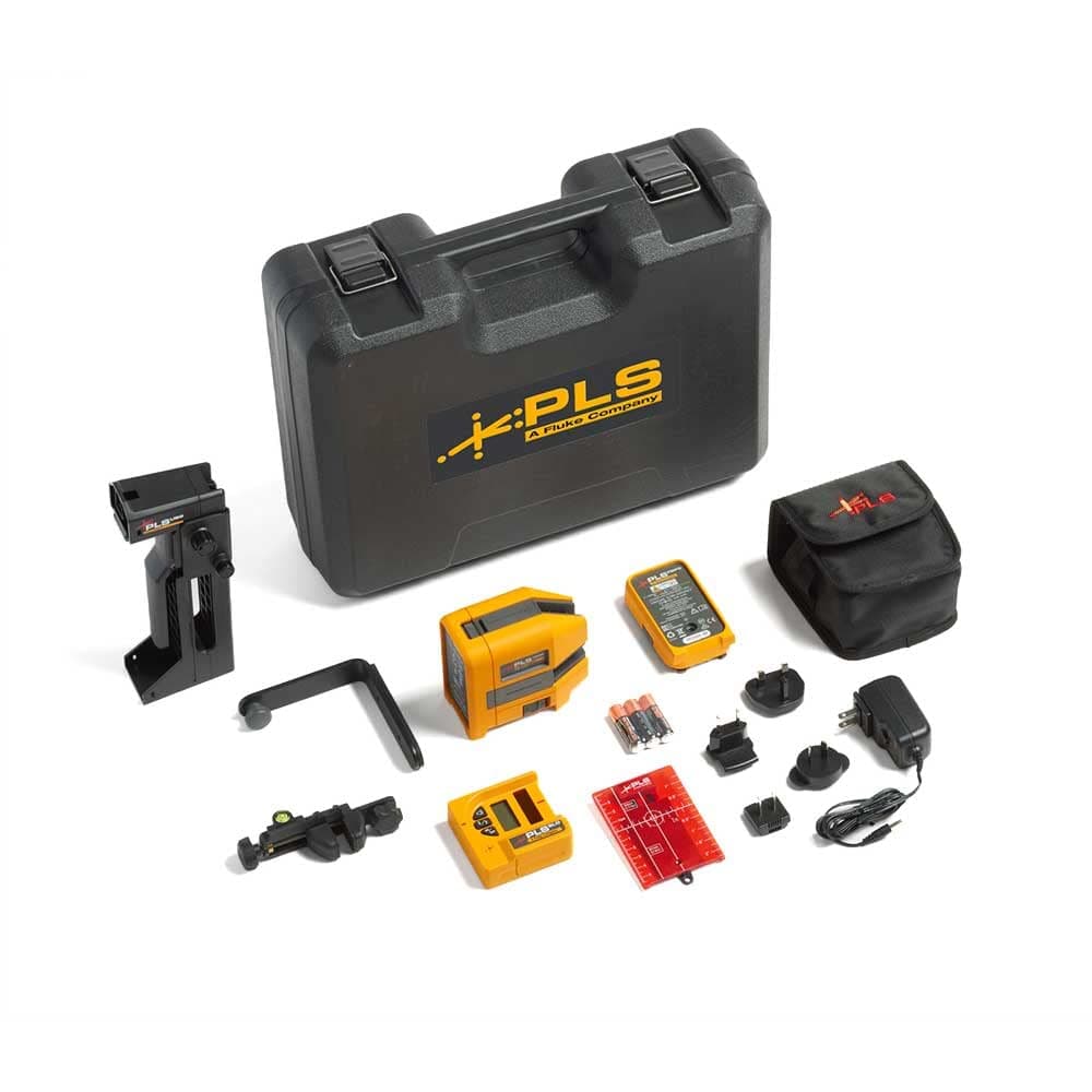 PLS Pacific Laser Systems 180R RBP SYS, Sistema de láser de línea cruzada rojo con paquete de batería recargable, Sistema RBP 5195857