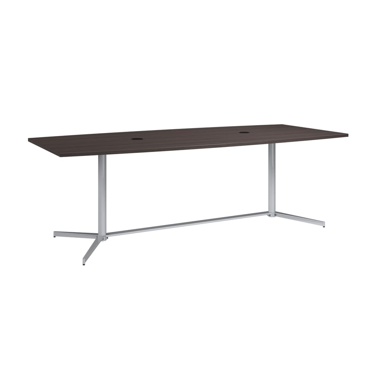 Bush Business Furniture Mesa de Conferencias en Forma de Barco 96" x 42" - Storm Gray 99TBM96SGSVK