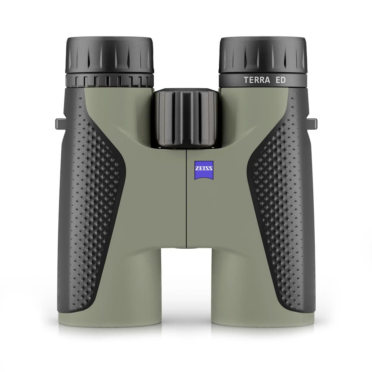 ZEISS Terra ED 10x42 Binoculares impermeables, enfoque rápido con vidrio revestido para claridad óptima en todas las condiciones climáticas para observación de aves, caza y turismo, negro-verde 524204-9918-000