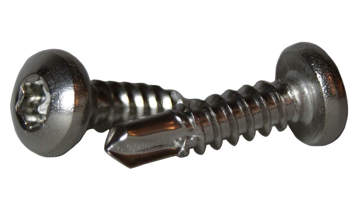 Small Parts 1016KTP188 Tornillo autocortante 18-8 acero inoxidable, cabeza pan, Torx, #10-16 x 1" (Pack de 25)