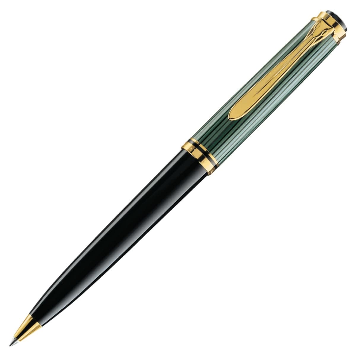 Pelikan K800 Bolígrafo de punta esferográfica, a base de aceite, raya verde, importado genuino 987834
