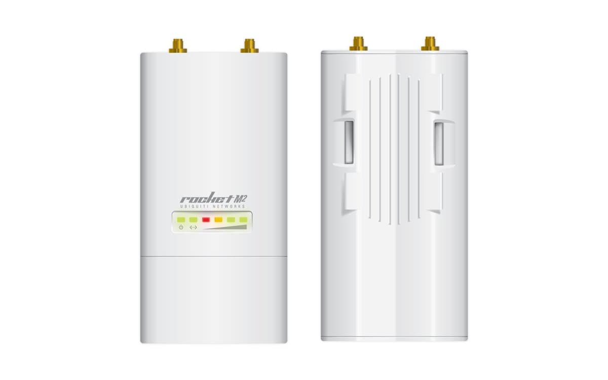 Ubiquiti Rocket M2 2.4 GHz Hi-Power 2x2 MIMO AirMax TDMA Estación Base, 28 dBm