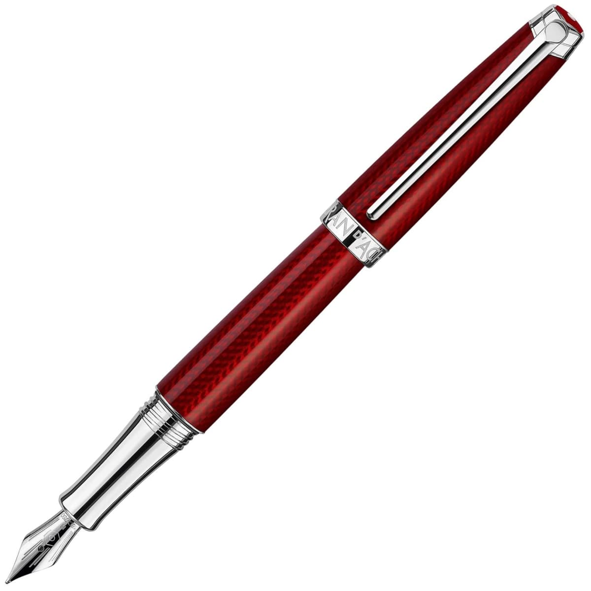 CARAN D'ACHE Leman 4799-580 Pluma estilográfica, Punto Medio, Rouge Carmine CD4799.580