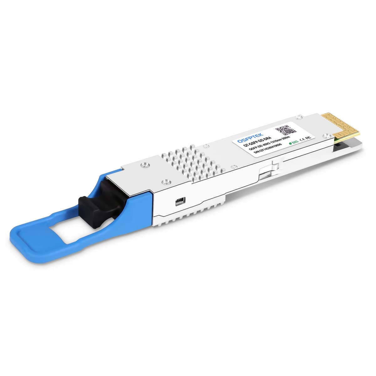 QSFPTEK 400GBASE-DR4 QSFP-DD PAM4 1310nm 500m MTP/MPO DOM 400G Transceiver BRQT-QDD-400G-DR4-S