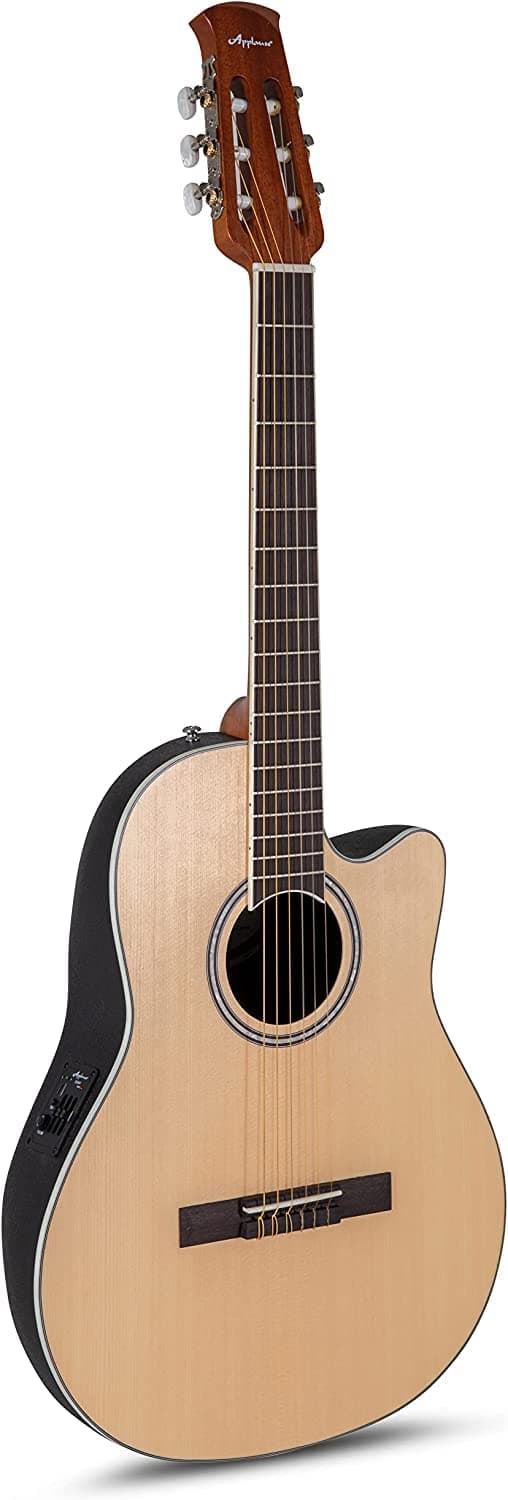 Applause AB24CS-4S Guitarra clásica electroacústica cutaway, tapa de spruce, acabado satinado natural AP521130
