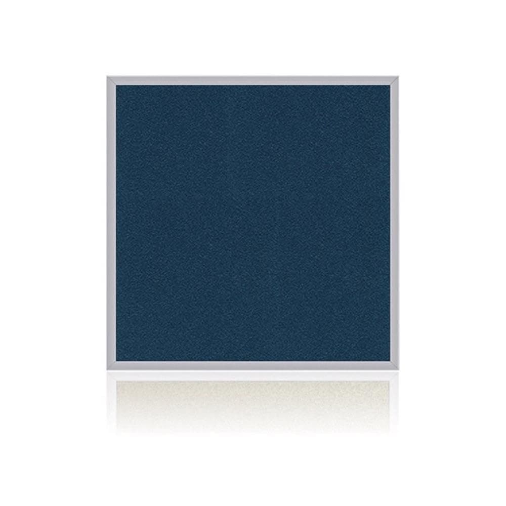 Ghent Tablero de corcho vinílico azul marino, 48.5" x 48.5", marco de aluminio, fabricado en EE. UU. AV44-195