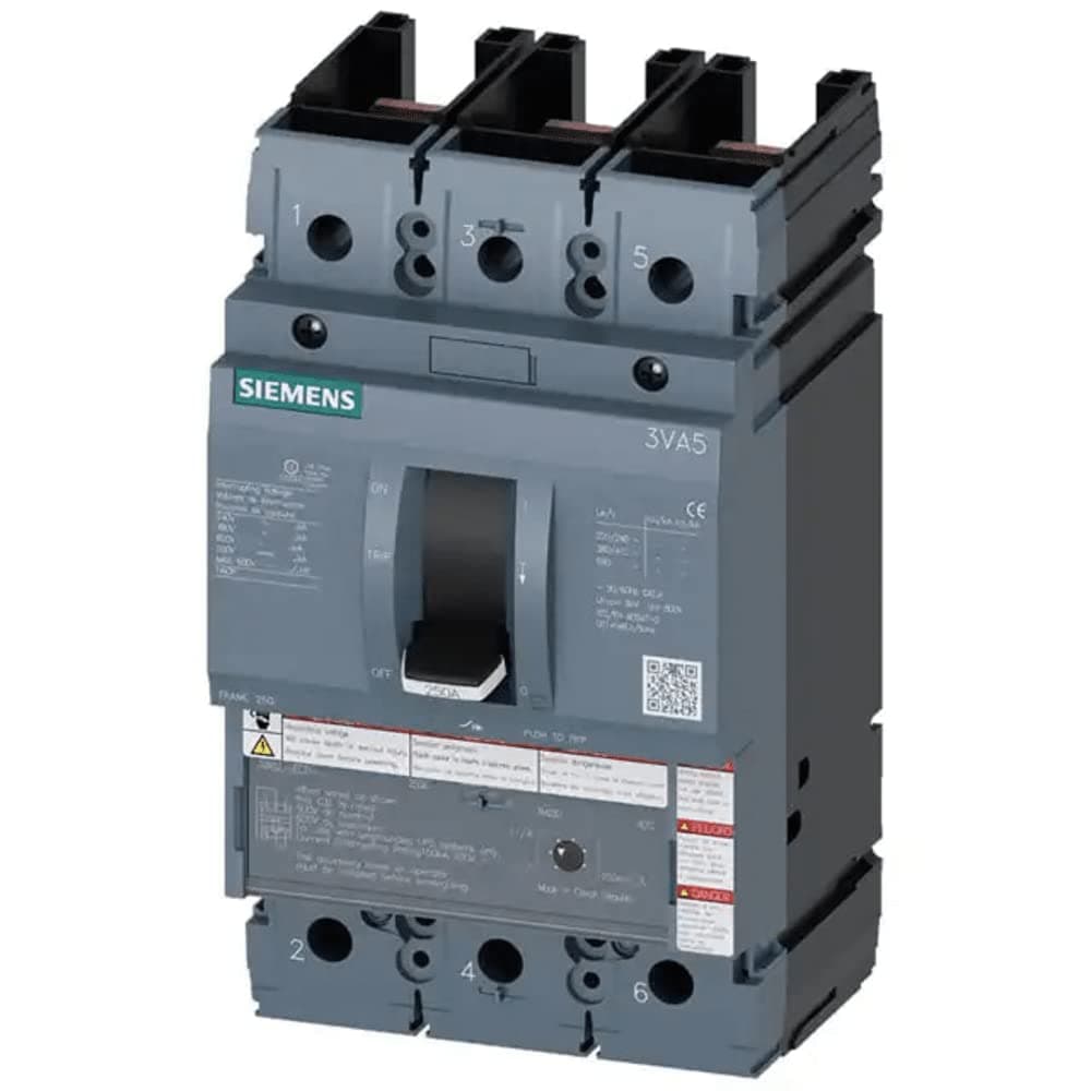 Siemens 3VA5222-5EC31-0AA0 BRKR 3VA52 3P 225A 35kA FTAM