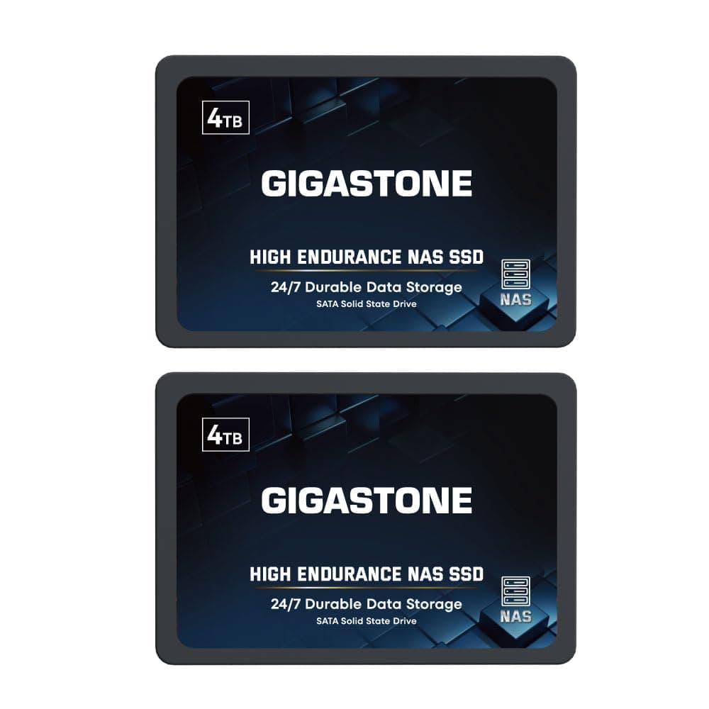Gigastone GS-SSD-NAS-4TB-2PK-B - Paquete de 2 SSD NAS 4TB 2.5" SATA para uso 24/7