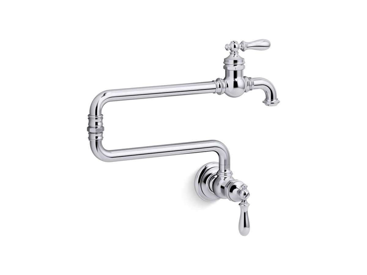 KOHLER 99270-CP Artifacts pot filler pared 22", Polished Chrome