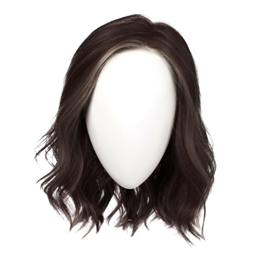 Hair u wear Raquel Welch Simmer Elite - Largo hasta el hombro, base ligera hecha a mano, Talla Petite - RL2/4 Off Black