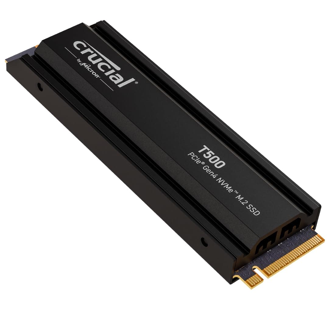 Crucial T500 4TB PCIe Gen4 NVMe SSD con heatsink compatible PS5 CT4000T500SSD5