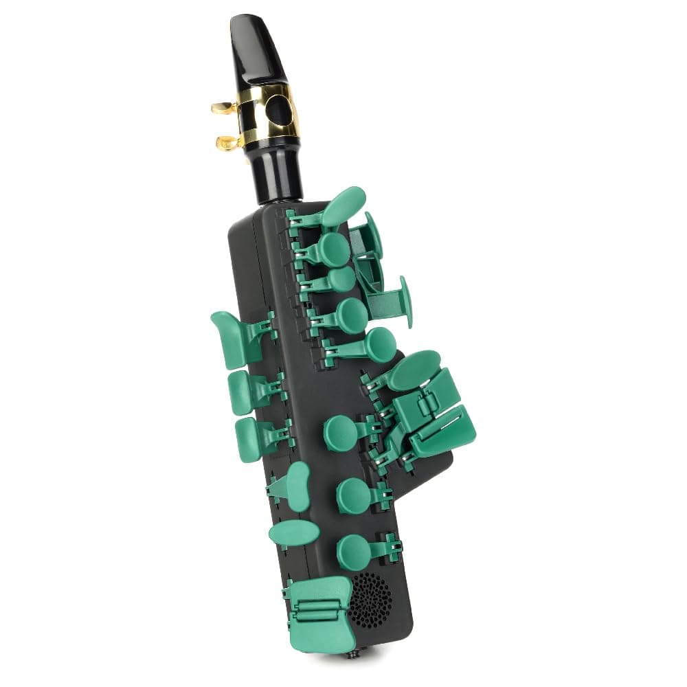 odiseimusic Travel Sax 2 (Forest Green) - Saxofón Digital Compacto con Boca de Alto real y Bluetooth TS2FG