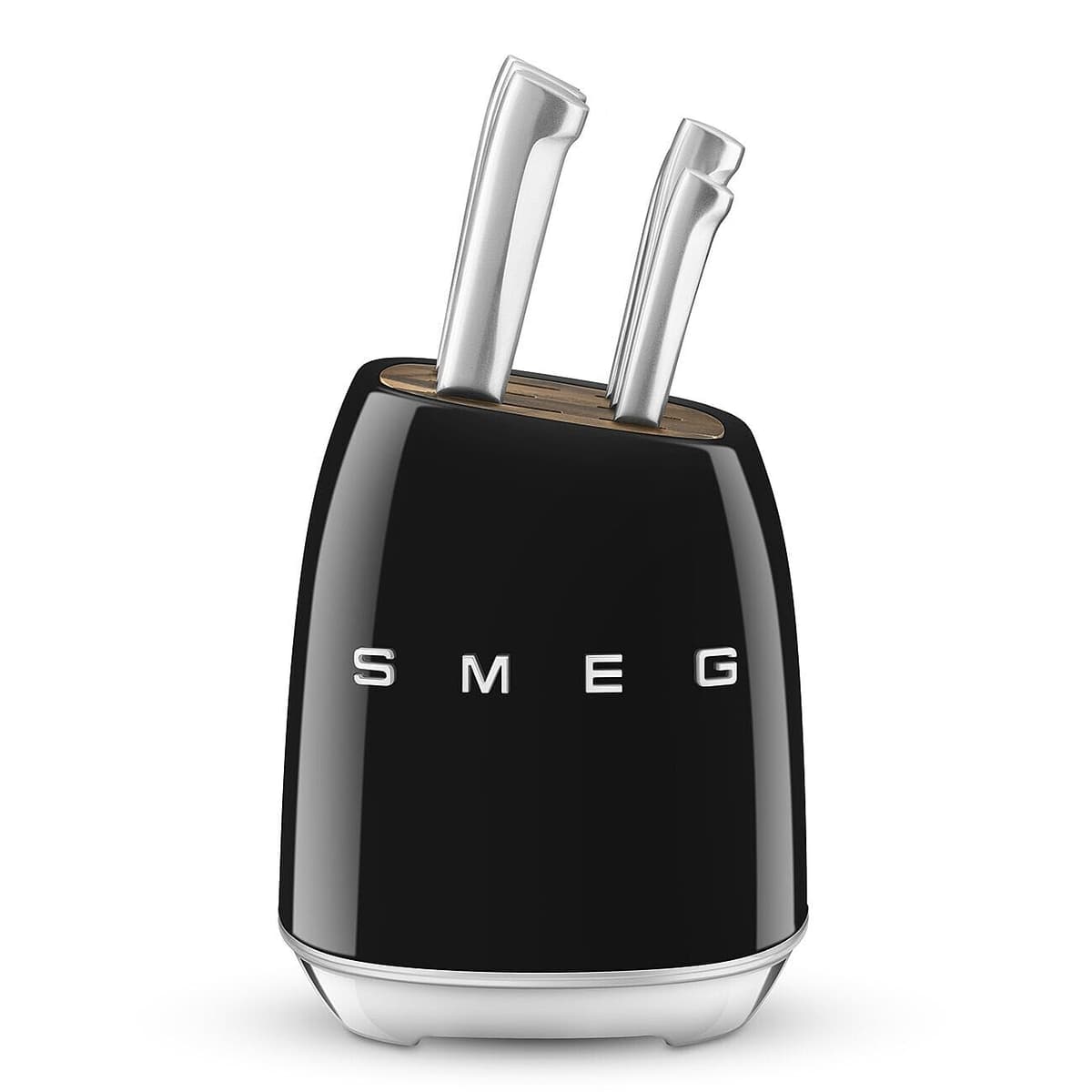 Smeg KBSF02BL Bloque de Cuchillos con 6 Cuchillos (Acacia, Acero Inoxidable, Negro)