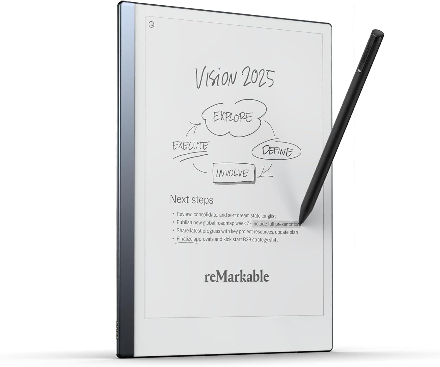 reMarkable 2 Tableta para Tomar Notas, Pantalla de Papel Digital de 10.3”, Lápiz con Borrador Incluido, Cable USB-A a C, Wi-Fi, Linux (Reacondicionado)