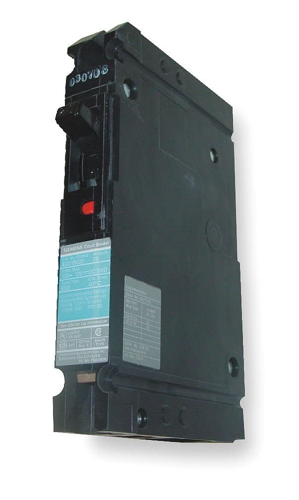 SIEMENS HED41B050 Tipo HED4 Disyuntor 1 Polo 50 Amperios 277V Terminal de Carga