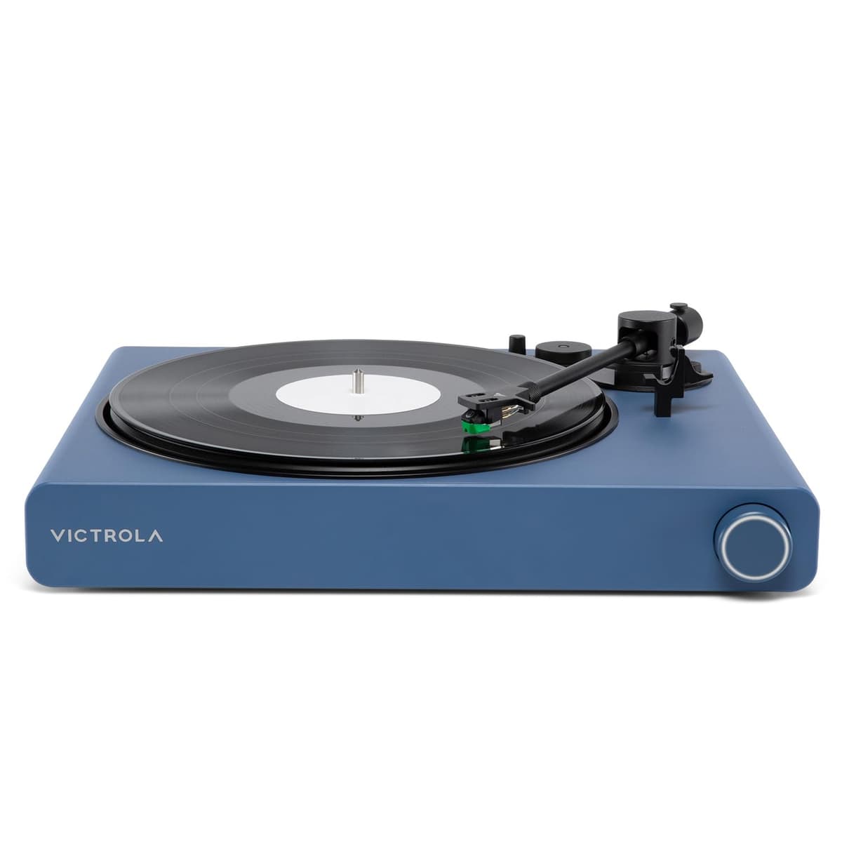 Victrola Stream Onyx - Tocadiscos de 2 velocidades con transmisión por Wi-Fi y salida Bluetooth, compatible con Sonos, transmisión UPnP por Wi-Fi, Roon Ready Relay, cápsula magnética móvil premium y brazo de aluminio (Azul) VPT-2000-BLU-ATE