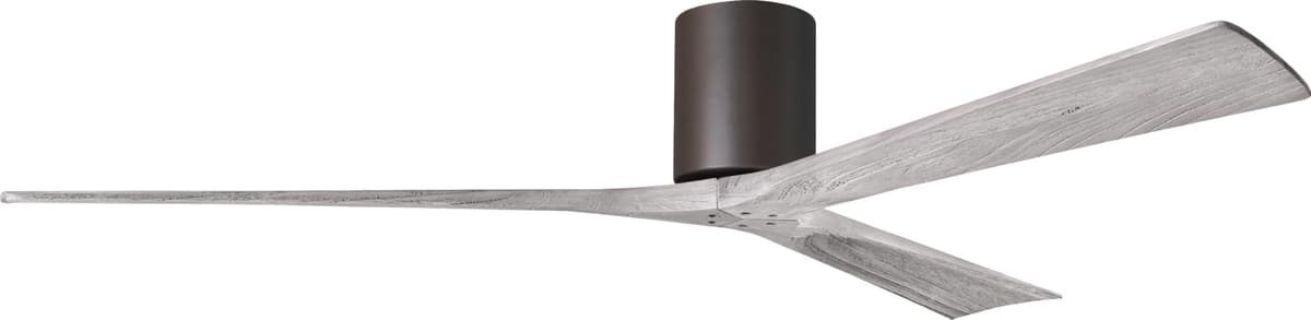 Matthews IR3H-TB-BW-72 Irene Flush Mount 72" Ceiling Fan con Control Remoto y de Pared Silent DC Motor