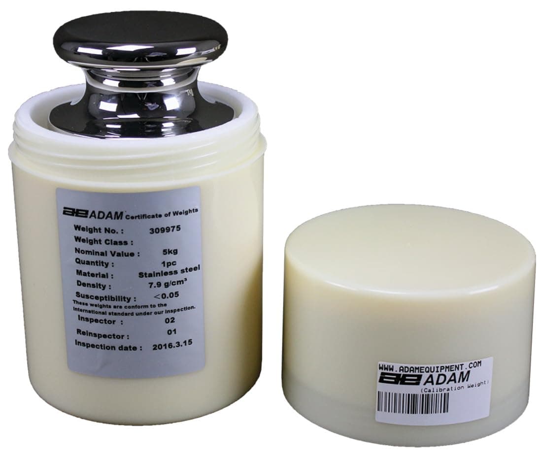 Adam Equipment Peso de calibración de acero inoxidable 5000g ASTM Clase 3 ASTM 3 - 5000g