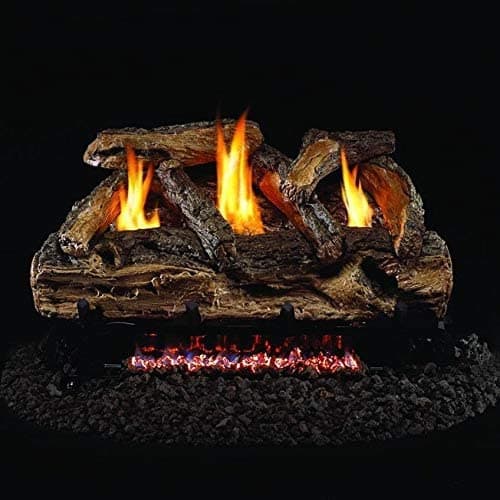 RealFyre Peterson 20-inch Split Oak Vent-Free Natural Gas Log Set con Control Remoto Variable S9-20-G9-20-24-30-15