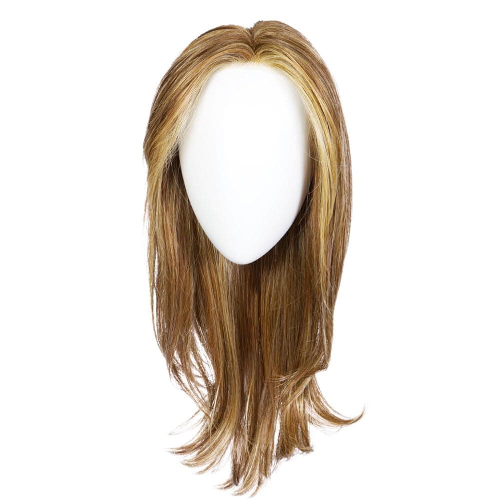 Hair u wear Raquel Welch Dress Rehearsal Peluca larga en capas desfiladas con base anudada a mano, talla Petite-Average, RL11/25SS Honey Pecan