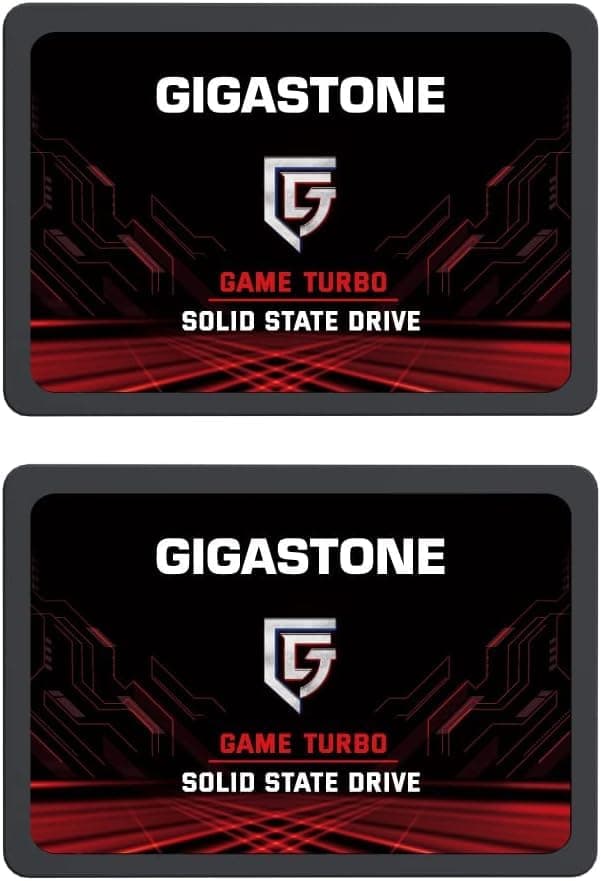 Gigastone SSD SATA 2TB (Paquete de 2) 2.5" SATA III 550/520 MB/s para Laptop, PC y PS4 GS-SSD-8400-2TBX2-B