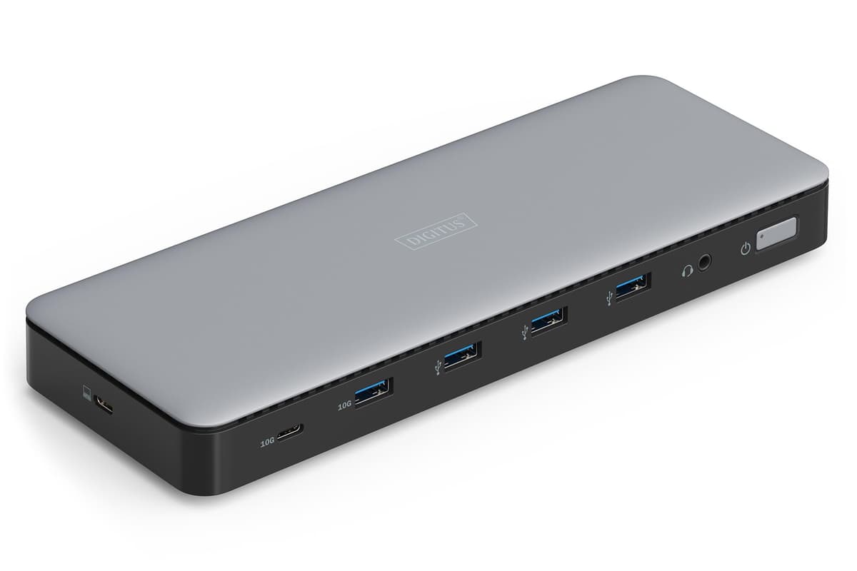 Estación de Acoplamiento Digitus USB-C, 13 Puertos, 3x HDMI, 2x DisplayPort, 4x USB-A, 1x USB-C, 1x RJ45,1x DC, 1x Audio (W128982043) DA-70918