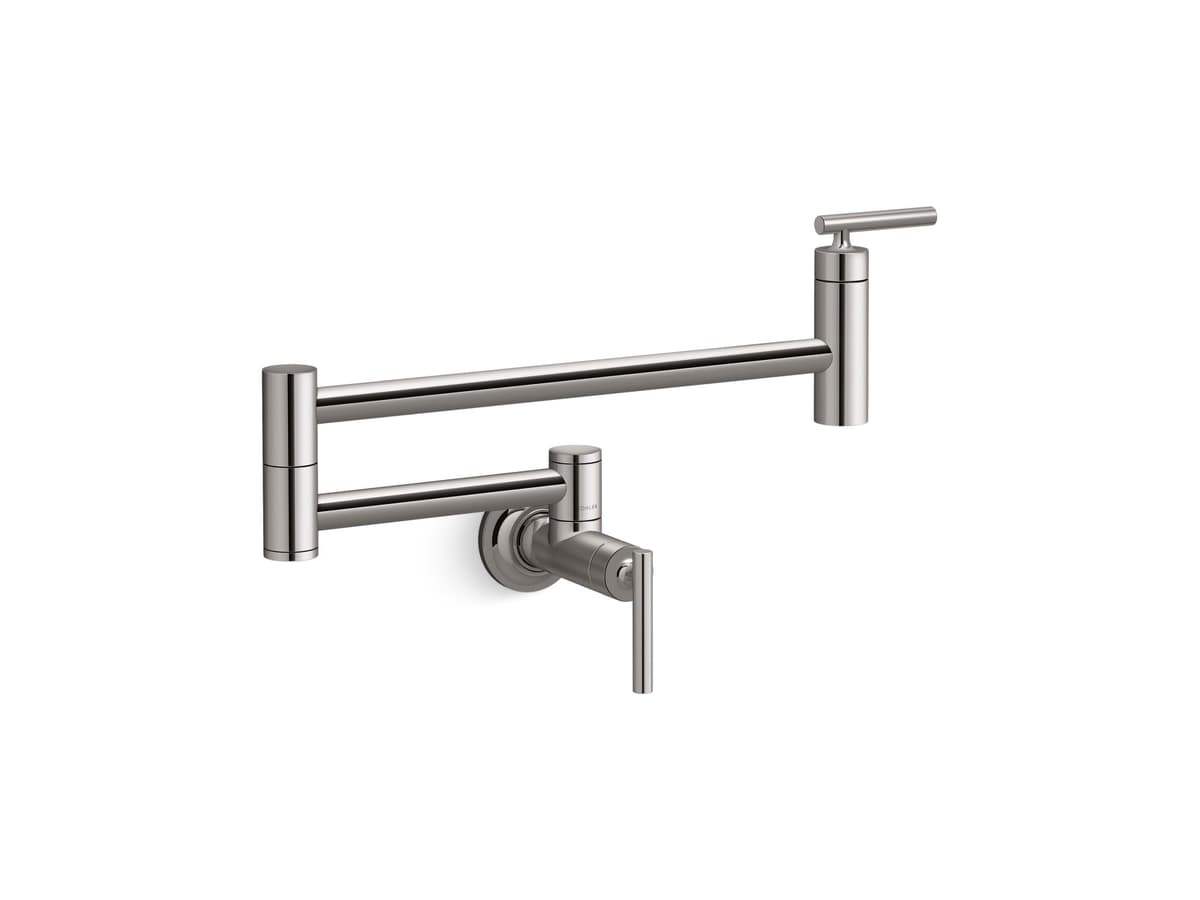 Grifo mural para cocina KOHLER 35745-TT pot filler estilo contemporáneo, acabado Vibrant Titanium