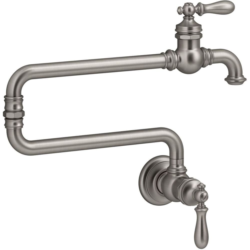 KOHLER K-99270-VS Artifacts pot filler articulado 22" parede, Vibrant Stainless