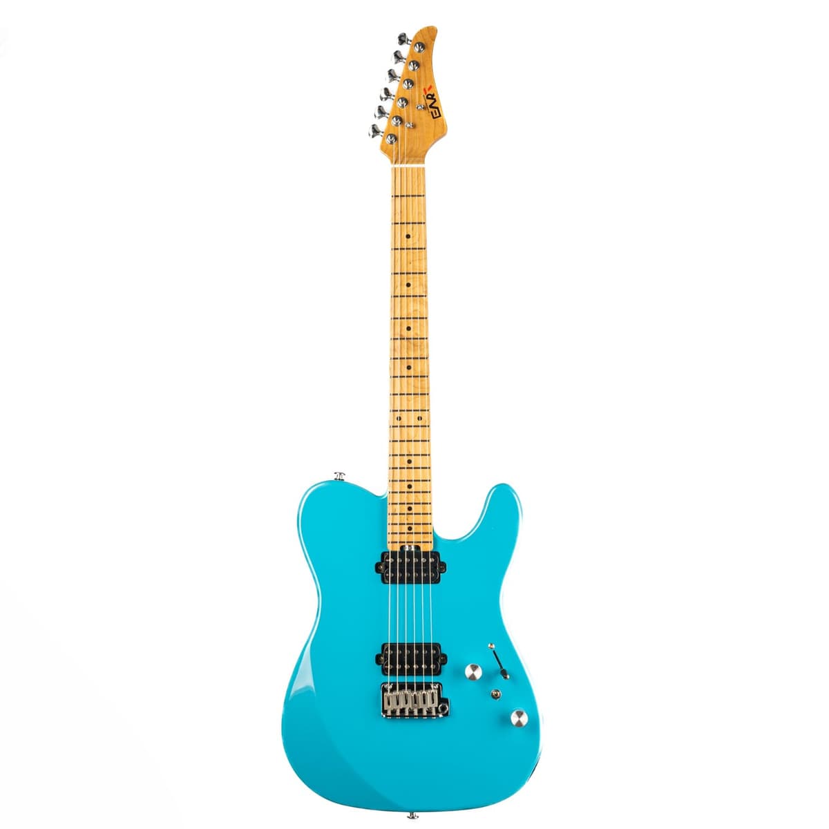 EART TL-380 Guitarra eléctrica cuerpo sólido 6 cuerdas, cuerpo roble mahogany rostizado, mástil maple