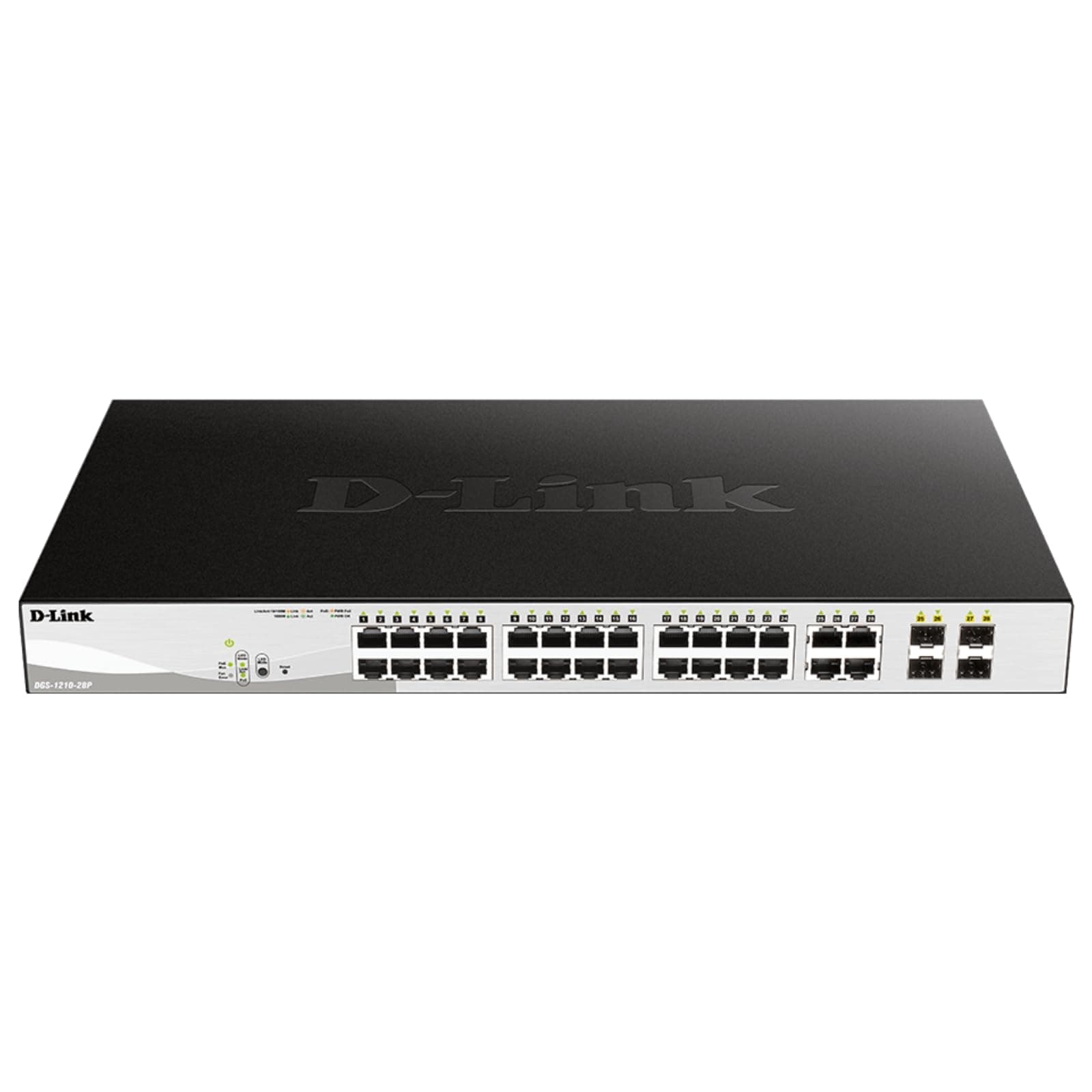 D-Link DGS-1210-28P - Switch PoE+ gestionado 28 puertos (24 PoE+, 4 SFP)