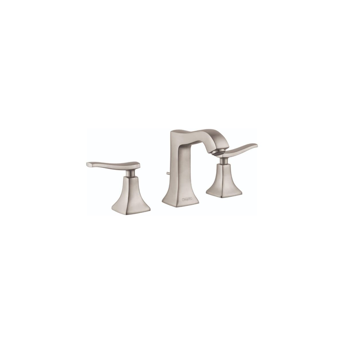 hansgrohe Metris C grifería widespread 3 agujeros níquel cepillado 31073821