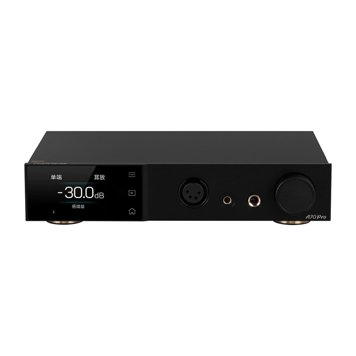 AOSHIDA Topping A70Pro Amplificador de Auriculares Balanceado Completo 17,000 mW×17,000 mW HPA, RCA/XLR/TRS/EXT a 4.4 mm/6.35 mm/XLR 4-pines Amplificador de Auriculares Salida RCA XLR Previo con 12V Trigger para Auriculares/IEMs (Negro)