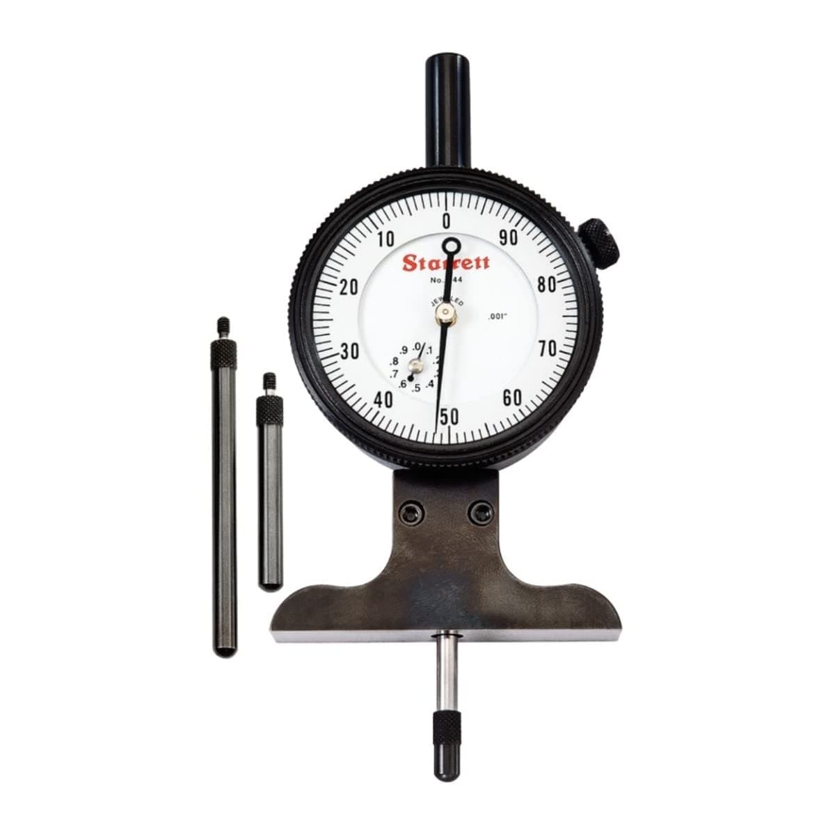 Starrett 644JZ Calibrador de Profundidad Dial 0-3" con Tres Contactos y Estuche