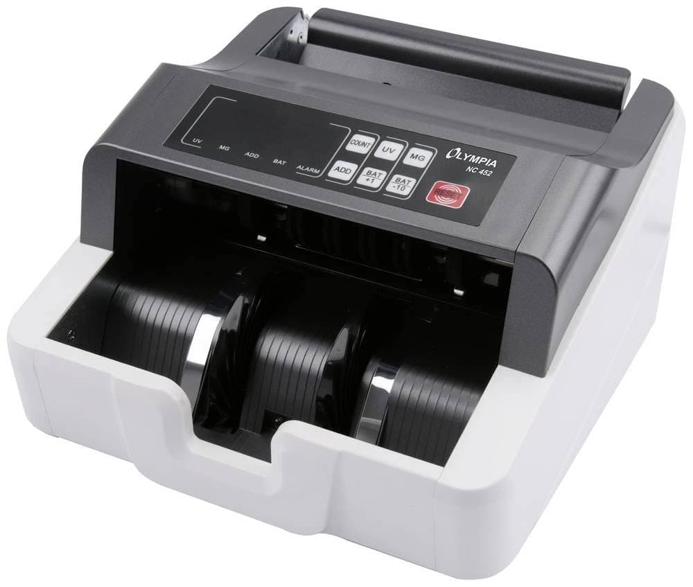 Olympia NC 452 Contadora de Billetes Portátil con Verificador UV/MG, Funcion Suma y Pantalla LCD 947730887