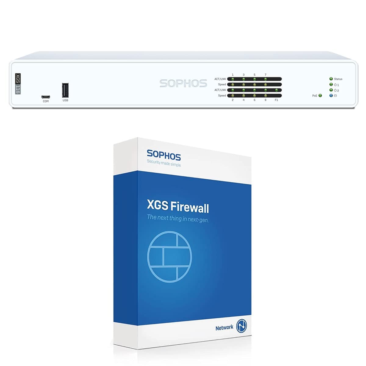 Sophos XGS 116 Next-Gen Firewall con Standard Protection, 3-Year (US Power Cord) (JA1B3CSUS)