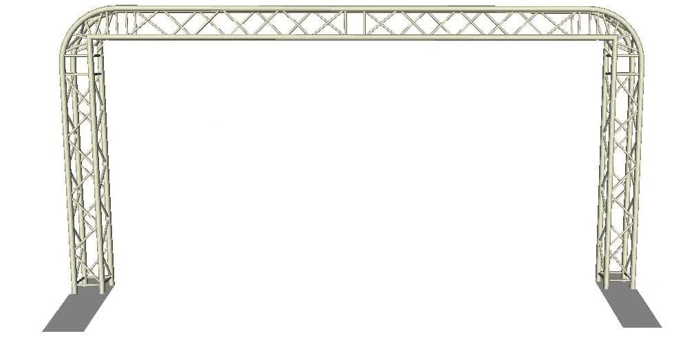 Cedarslink Sistema completo de truss cuadrado de aluminio 16ft tipo goal post