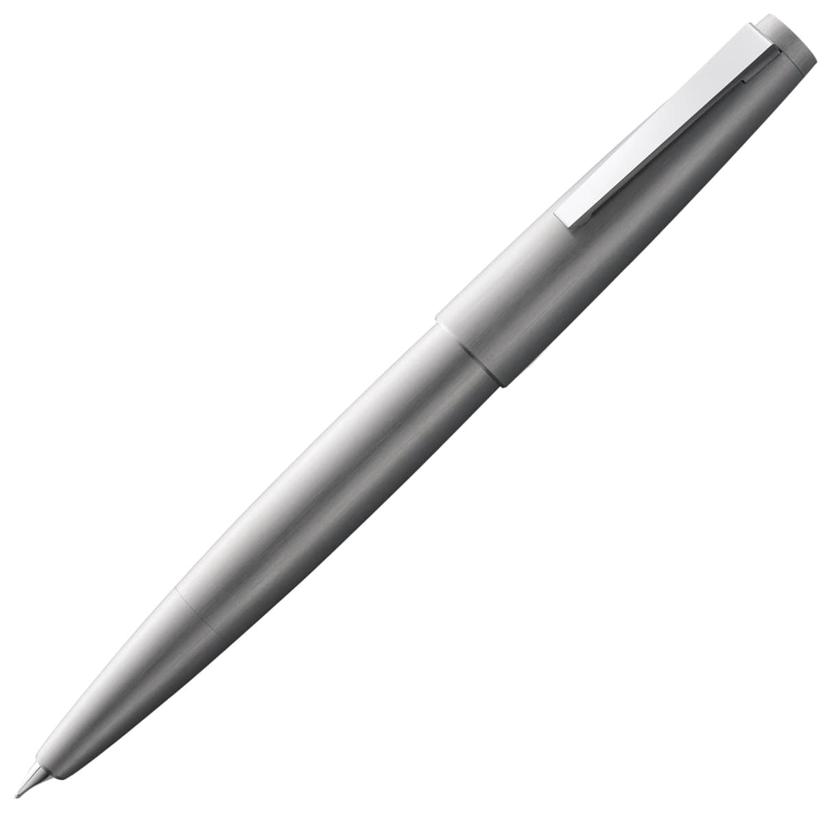 Lamy 2000 plateado - elegante pluma fuente con cuerpo de acero inoxidable pulido mate aterciopelado - plumín de 14 ct. oro, parcialmente chapado en platino - tamaño de plumín EF 1224125