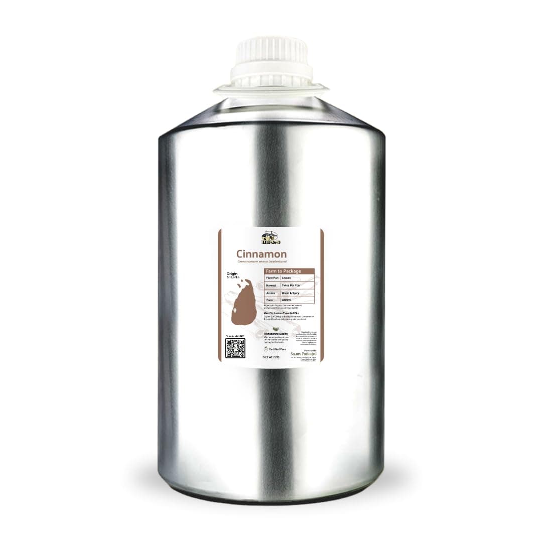 Nature Packaged Aceite Esencial de Canela - Sri Lanka - 100% Pure (22lbs) EO-CINNAMON-HE-25LBS-FBA