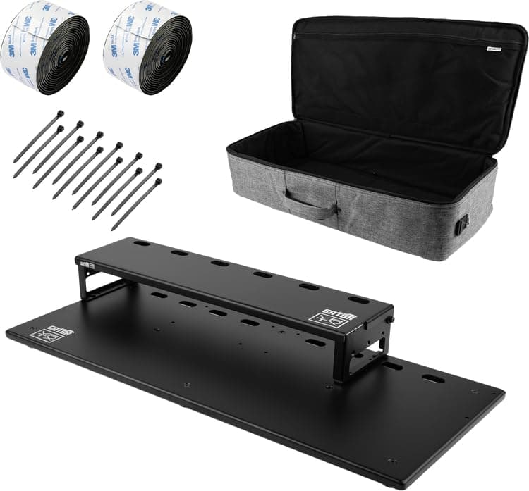 Vertex by Gator Tour Elite Series Pedalboard y Elevador 31" x 13" con Funda Acolchada, (GV-TE3113R2-GB)