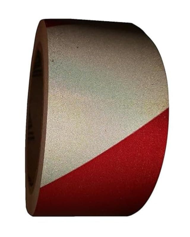 LiteMark EG-700 Cinta reflectante ingeniería grado, alta visibilidad Rojo/Blanco (6 in x 150 ft) EG-70057006