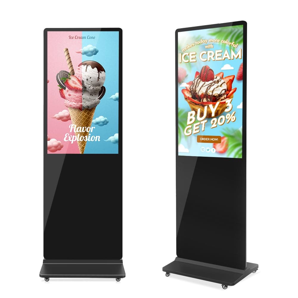 QIXZOCV MWE 37" Display Digital Indoor Kiosk FHD IPS con WiFi, USB y HDMI 43inch-New 1 No-touch